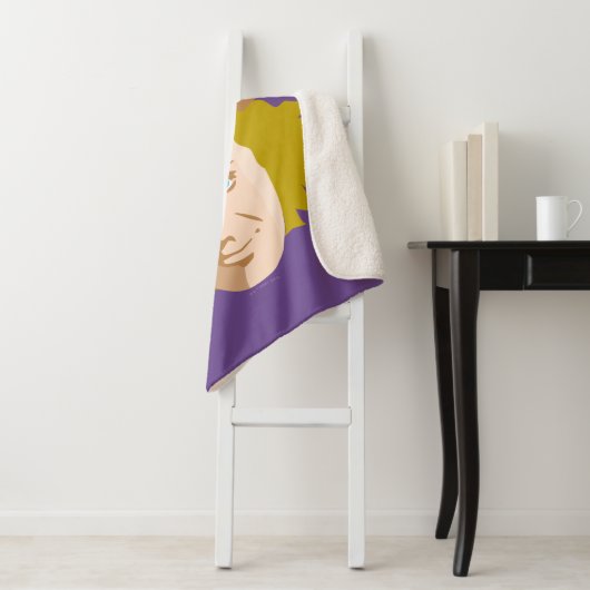 Couverture Sherpa Willy Wonka Stenciled Face Graphic (En situation)