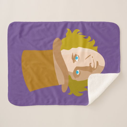 Couverture Sherpa Willy Wonka Stenciled Face Graphic (Devant (Horizontal))