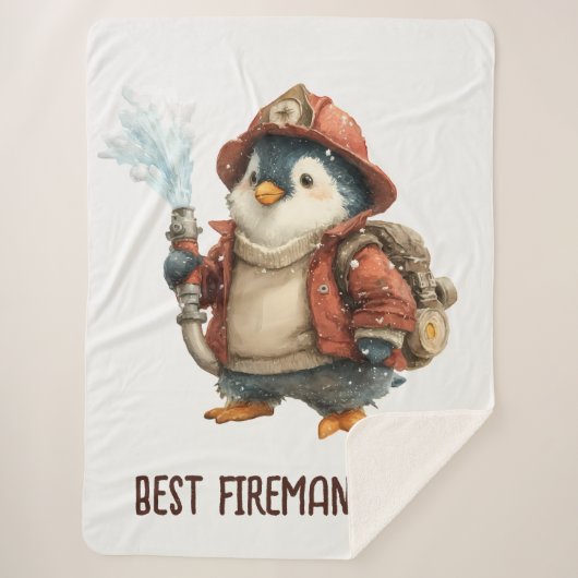 Couverture Sherpa Winter Penguin Firefighter Ping Pong Paddle (Devant)