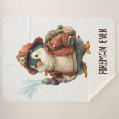 Couverture Sherpa Winter Penguin Firefighter Ping Pong Paddle (Devant (Horizontal))
