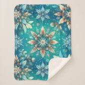 Couverture Sherpa Winter Snowflakes  (Devant)