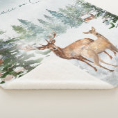 Couverture Sherpa Winter Wonderland Forest Peace On Earth Noël (3/4)