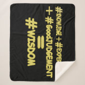 Couverture Sherpa "WISDOM EQUATION" Mignonne Expression Design. Comm (Devant)