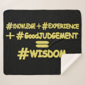 Couverture Sherpa "WISDOM EQUATION" Mignonne Expression Design. Comm (Devant (Horizontal))
