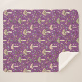 Couverture Sherpa Witchy Plum Purple Fungi Gothic Forestcore Luxury (Devant (Horizontal))