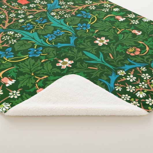 Couverture Sherpa WM Morris Blackthorn Motif Art nouveau (3/4)