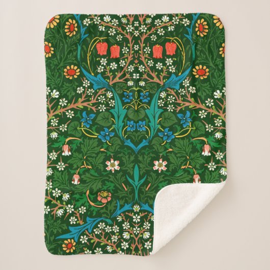 Couverture Sherpa WM Morris Blackthorn Motif Art nouveau (Devant)