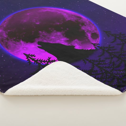 COUVERTURE SHERPA WOLF HOWLING LUNE MAGENTA (3/4)