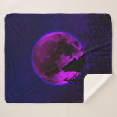 COUVERTURE SHERPA WOLF HOWLING LUNE MAGENTA (Devant (Horizontal))