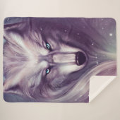 Couverture Sherpa Wolf spirituel Sherpa Blanket (Devant (Horizontal))