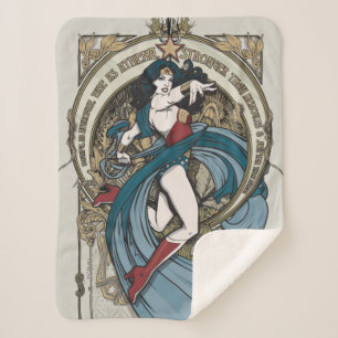 Couverture Sherpa Wonder Woman Art Nouveau Panel