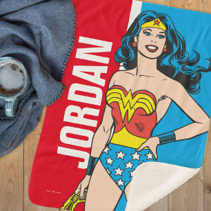 Couverture Sherpa Wonder Woman debout