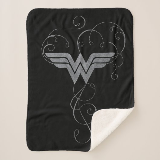 Couverture Sherpa Wonder Woman | logo Beauty Bliss (Devant)