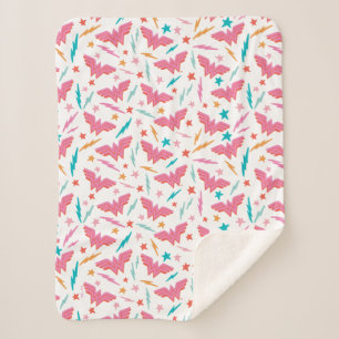 Couverture Sherpa Wonder Woman Logo Rose et Motif Éclair
