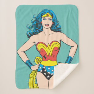 Couverture Sherpa Wonder Woman tient sur les hanches