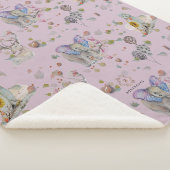 Couverture Sherpa Woodland thème bébé (3/4)