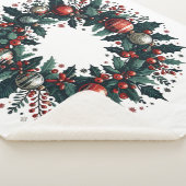 Couverture Sherpa Wreath de Noël (3/4)