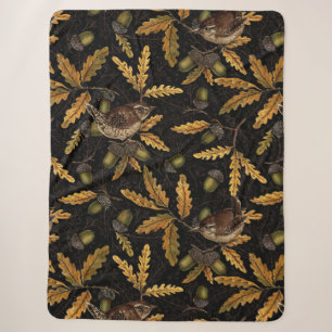 Couverture Sherpa Wrens et cors sur noir