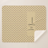 Couverture Sherpa Xo Valentines Coeurs Motif Monogramme (Devant (Horizontal))