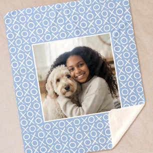 Couverture Sherpa XOXO Câlins et Bisous Photo Personnalisée Moderne