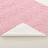 Couverture Sherpa XOXO rose or (3/4)