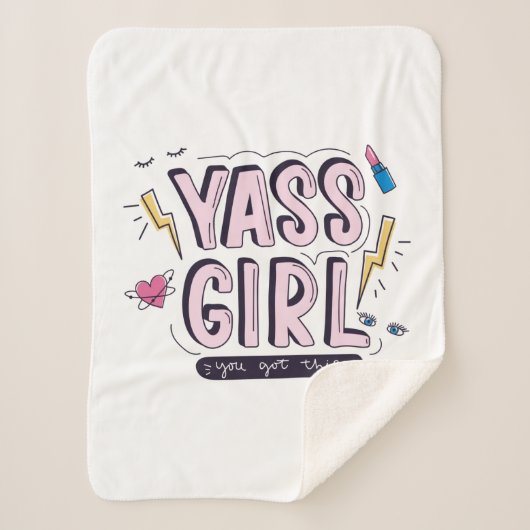 Couverture Sherpa Yass Girl | Vous Avez Obtenu (Devant)