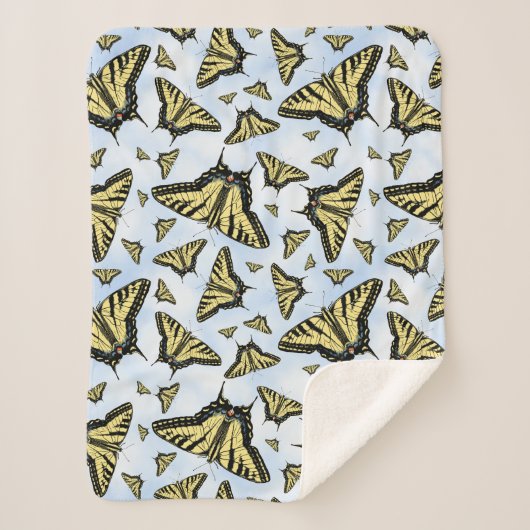 Couverture Sherpa Yellow Swallowtail Butterflies Blue Sky Small (Devant)