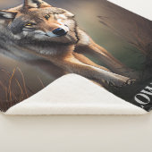 Couverture Sherpa Yellowstone Wolf Sherpa Blanket Thon (3/4)