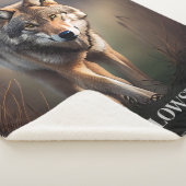 Couverture Sherpa Yellowstone Wolf Sherpa Blanket Thon (3/4)