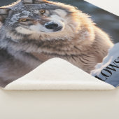 Couverture Sherpa Yellowstone Wolf Sherpa Blanket Thon (3/4)