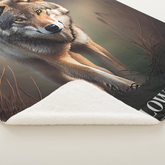 Couverture Sherpa Yellowstone Wolf Sherpa Blanket Thon (3/4)