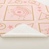Couverture Sherpa Yeux en or rose : conception géométrique sans cout (3/4)