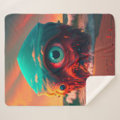 Couverture Sherpa Yeux sanglants (Devant (Horizontal))