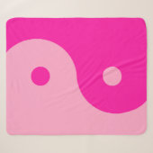 Couverture Sherpa Yin Yang rose (Devant (Horizontal))
