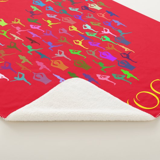 couverture sherpa YOGA avec nom personnalisé. (3/4)