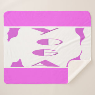 Couverture Sherpa Yoga méditation détente yoga blanc pâle violet