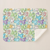 Couverture Sherpa Yoga poses pattern | Yoga seamless pattern 63 (Devant (Horizontal))