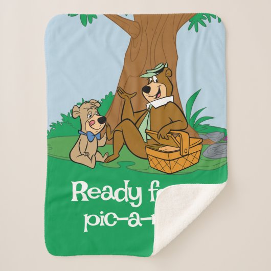Couverture Sherpa Yogi Bear et Boo-Boo pique-nique Snack (Devant)