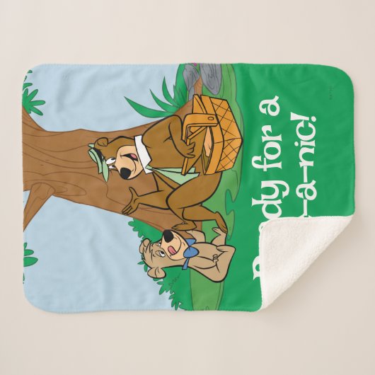 Couverture Sherpa Yogi Bear et Boo-Boo pique-nique Snack (Devant (Horizontal))