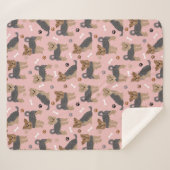 Couverture Sherpa Yorkshire Terrier Paws et Bones Yorkie Chien (Devant (Horizontal))