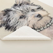 Couverture Sherpa Yorkshire Terrier Puppy Peinture Chien original (3/4)