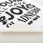 Couverture Sherpa You Will Have Joy and Gladness Inspirational Quote (3/4)