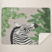 Couverture Sherpa Zebra amongst Leaves (Devant (Horizontal))