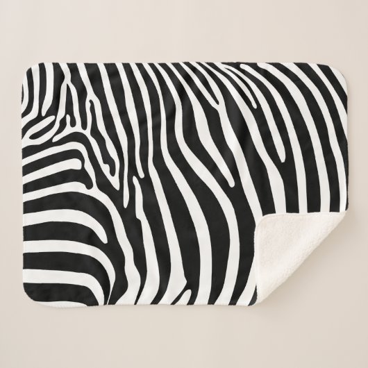 Couverture Sherpa Zebra Animalprint (Devant (Horizontal))