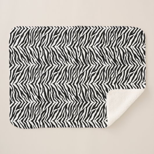 Couverture Sherpa Zebra Print Sherpa Blanket (Devant (Horizontal))