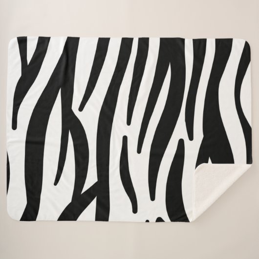 Couverture Sherpa Zebra Stripes (Devant (Horizontal))