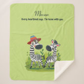 Couverture Sherpa Zebra Twins in in the Wild et nom personnalisé (Devant)