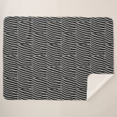 Couverture Sherpa Zèbre noir et blanc (Devant (Horizontal))