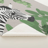 Couverture Sherpa Zèbre parmi les feuilles (3/4)