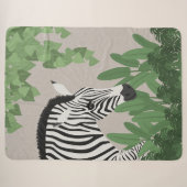 Couverture Sherpa Zèbre parmi les feuilles (Devant (Horizontal))